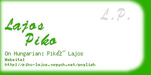 lajos piko business card